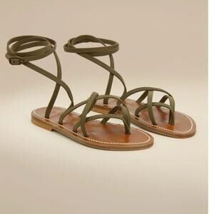 KJACQUES Zenobie Saint-Tropez Leather Ankle Strap Sandals Size 39/ US 8-8.5
